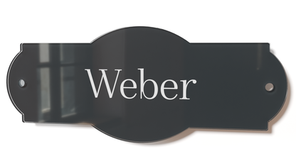 Acrylglas Türschild mit Namen – Hochglänzend, edles Design, witterungsbeständig, individuell gestaltbar - 60-300-001