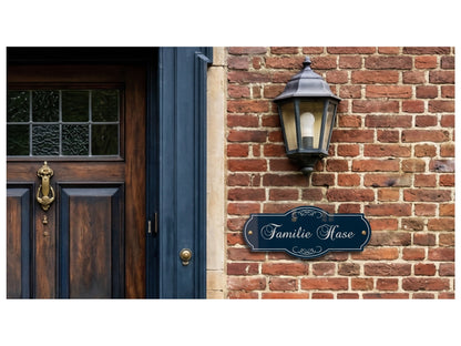 Acrylglas Türschild mit Namen – Hochglänzend, edles Design, witterungsbeständig, individuell gestaltbar - 60-300-001