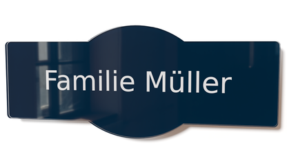 Acrylglas Türschild mit Namen – Hochglänzend, edles Design, witterungsbeständig, individuell gestaltbar - 60-300-002