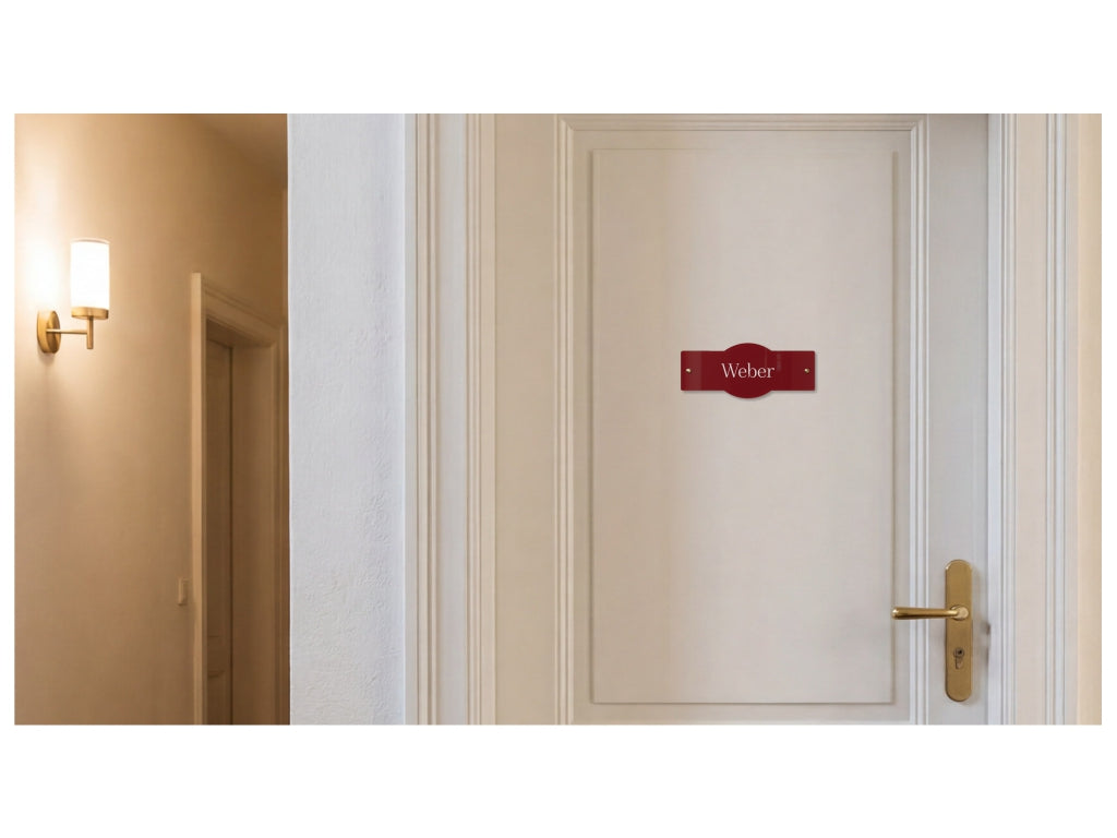 Acrylglas Türschild mit Namen – Hochglänzend, edles Design, witterungsbeständig, individuell gestaltbar - 60-300-002