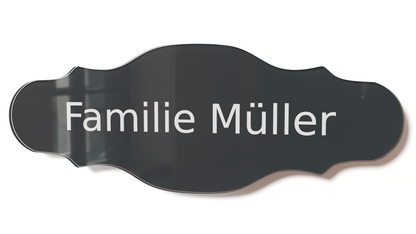 Acrylglas Türschild mit Namen – Hochglänzend, edles Design, witterungsbeständig, individuell gestaltbar - 60-300-003