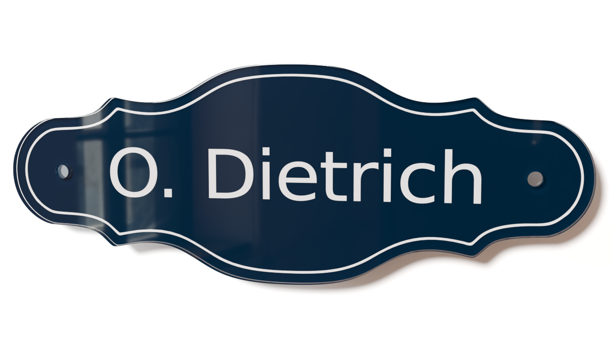 Acrylglas Türschild mit Namen – Hochglänzend, edles Design, witterungsbeständig, individuell gestaltbar - 60-300-003