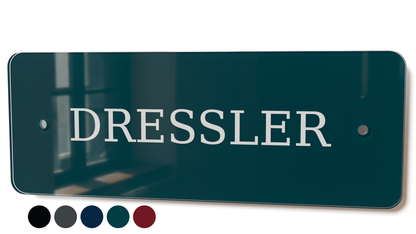 Acrylglas Türschild mit Namen – Hochglänzend, edles Design, witterungsbeständig, individuell gestaltbar - 60-300-004