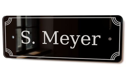 Acrylglas Türschild mit Namen – Hochglänzend, edles Design, witterungsbeständig, individuell gestaltbar - 60-300-004