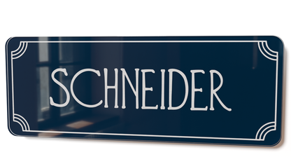 Acrylglas Türschild mit Namen – Hochglänzend, edles Design, witterungsbeständig, individuell gestaltbar - 60-300-004