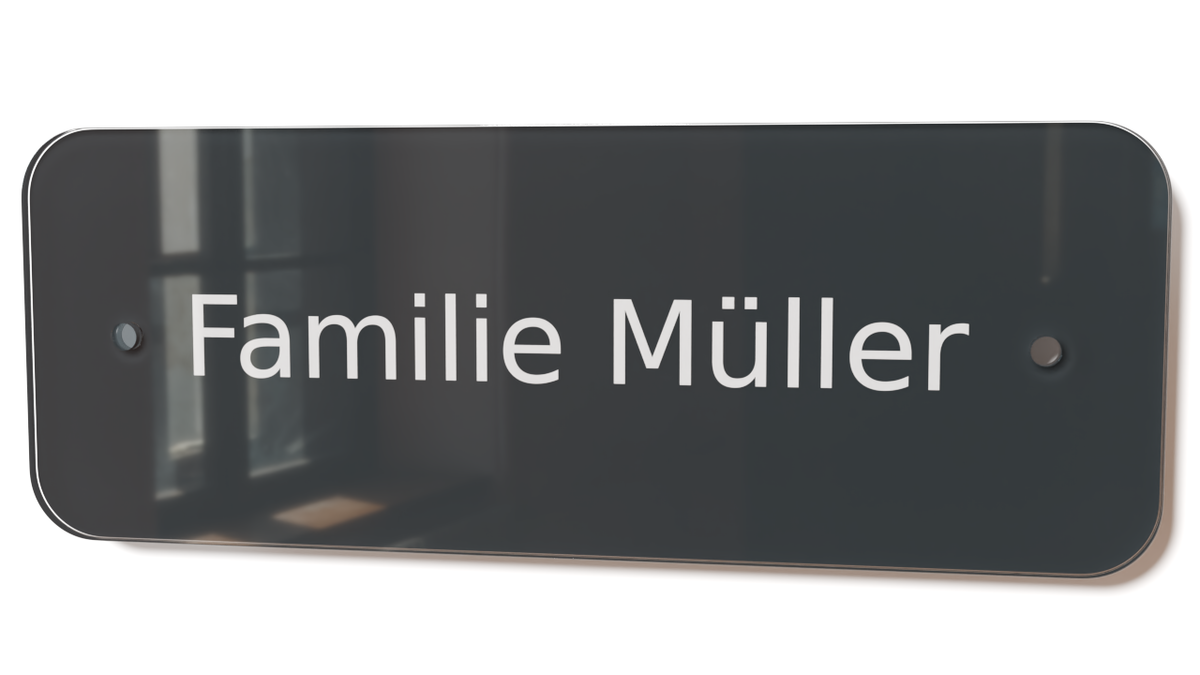 Acrylglas Türschild mit Namen – Hochglänzend, edles Design, witterungsbeständig, individuell gestaltbar - 60-300-005