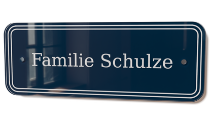 Acrylglas Türschild mit Namen – Hochglänzend, edles Design, witterungsbeständig, individuell gestaltbar - 60-300-005