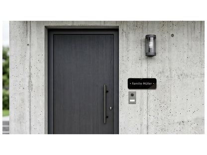 Acrylglas Türschild mit Namen – Hochglänzend, edles Design, witterungsbeständig, individuell gestaltbar - 60-300-005