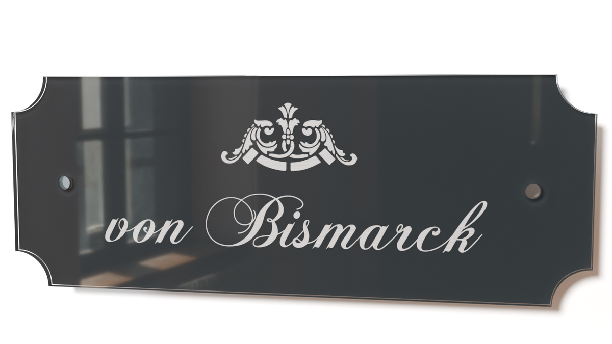 Acrylglas Türschild mit Namen – Hochglänzend, edles Design, witterungsbeständig, individuell gestaltbar - 60-300-006