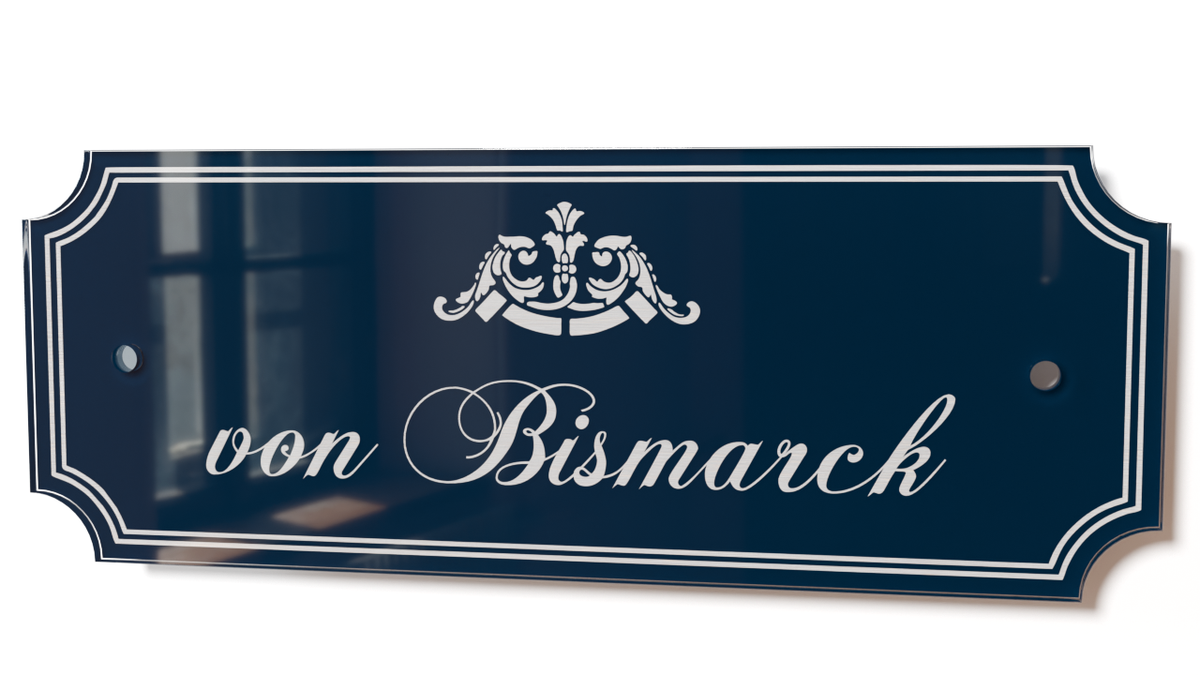 Acrylglas Türschild mit Namen – Hochglänzend, edles Design, witterungsbeständig, individuell gestaltbar - 60-300-006