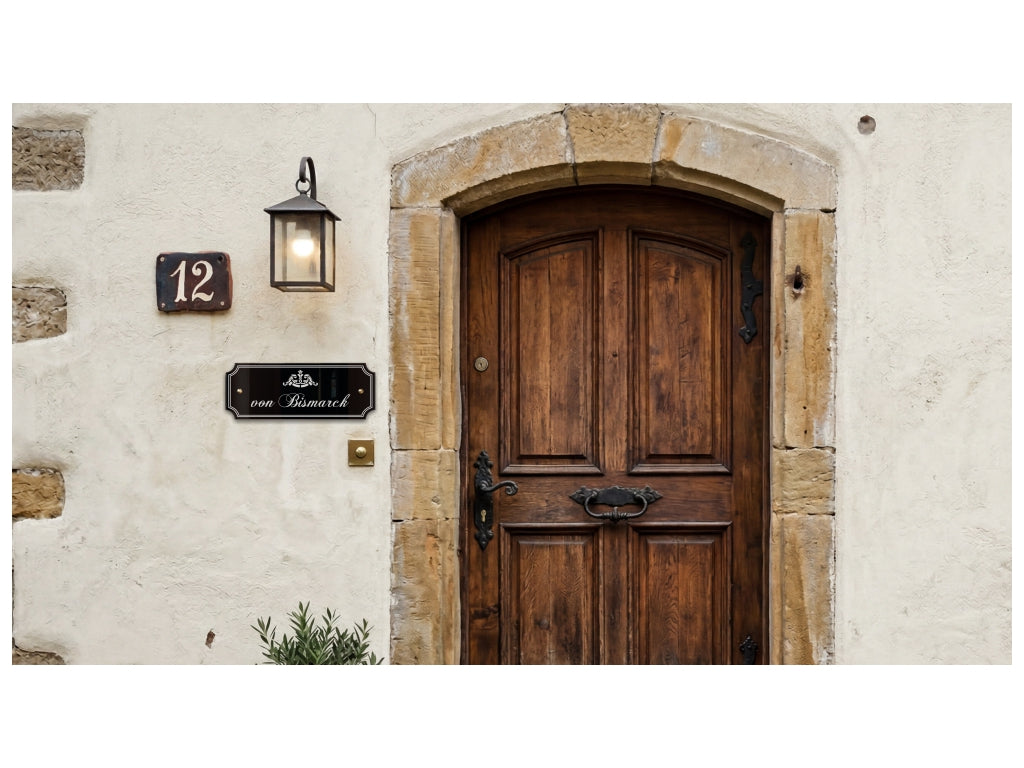 Acrylglas Türschild mit Namen – Hochglänzend, edles Design, witterungsbeständig, individuell gestaltbar - 60-300-006