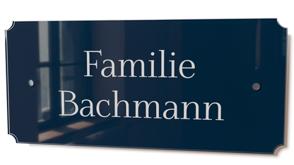 Acrylglas Türschild mit Namen – Hochglänzend, edles Design, witterungsbeständig, individuell gestaltbar - 60-300-008