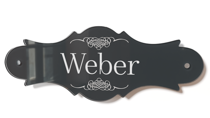 Acrylglas Türschild mit Namen – Hochglänzend, edles Design, witterungsbeständig, individuell gestaltbar - 60-300-011
