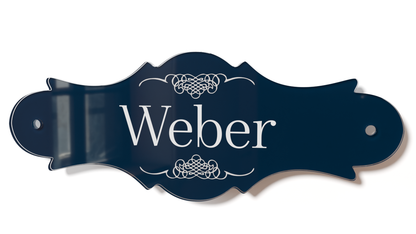 Acrylglas Türschild mit Namen – Hochglänzend, edles Design, witterungsbeständig, individuell gestaltbar - 60-300-011