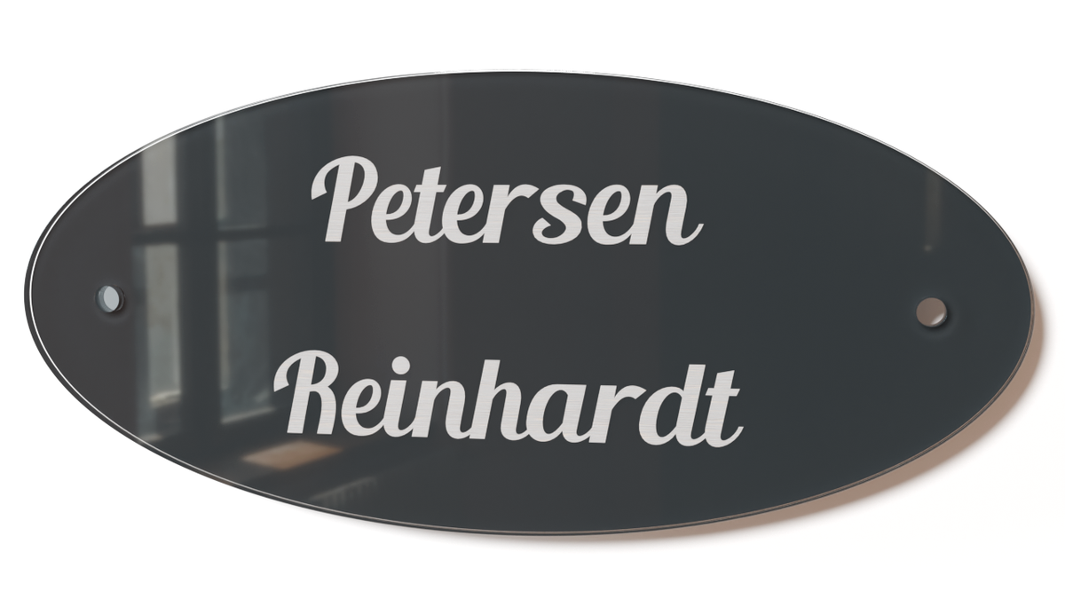 Acrylglas Türschild mit Namen – Hochglänzend, edles Design, witterungsbeständig, individuell gestaltbar - 60-300-013