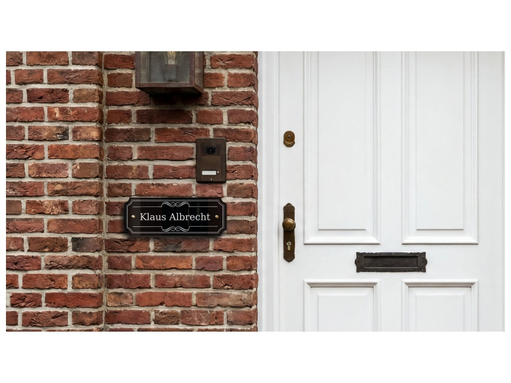 Acrylglas Türschild mit Namen – Hochglänzend, edles Design, witterungsbeständig, individuell gestaltbar - 60-300-014