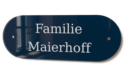 Acrylglas Türschild mit Namen – Hochglänzend, edles Design, witterungsbeständig, individuell gestaltbar - 60-300-015