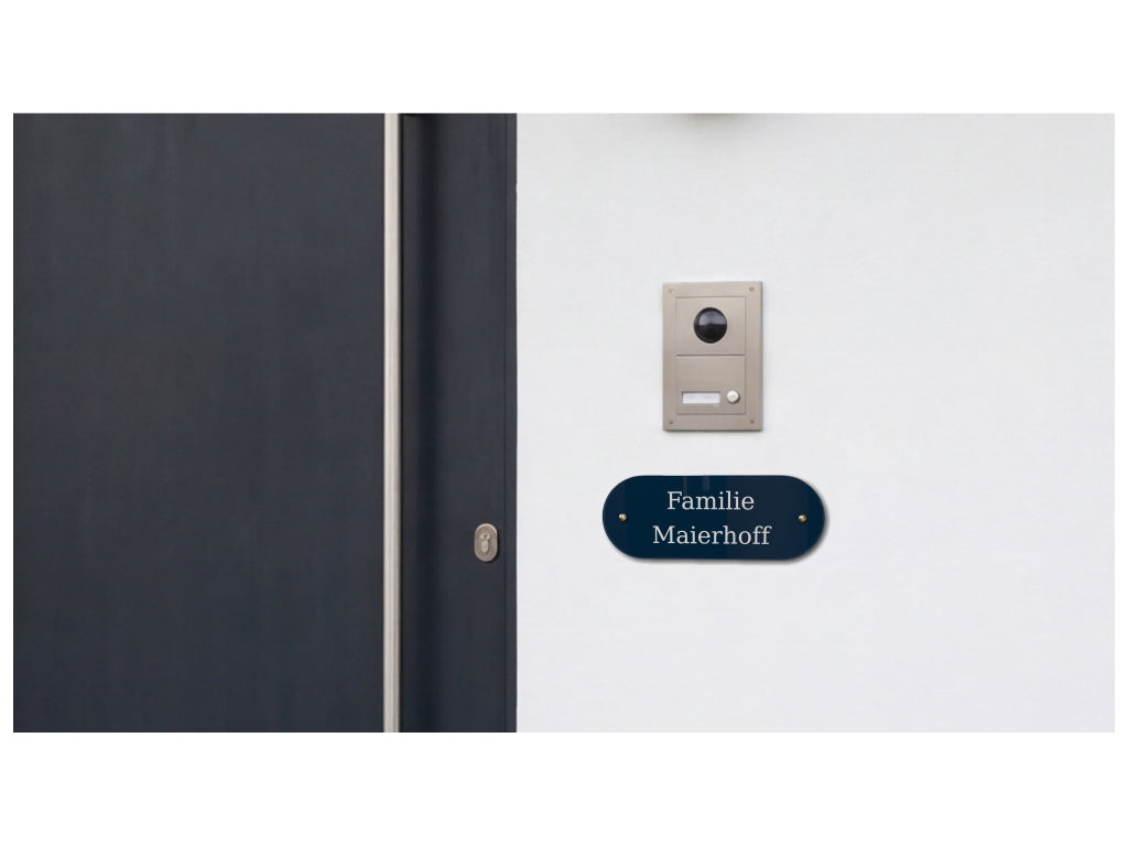 Acrylglas Türschild mit Namen – Hochglänzend, edles Design, witterungsbeständig, individuell gestaltbar - 60-300-015
