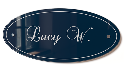 Acrylglas Türschild mit Namen – Hochglänzend, edles Design, witterungsbeständig, individuell gestaltbar - 60-300-016