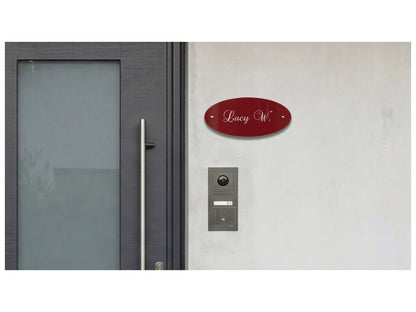 Acrylglas Türschild mit Namen – Hochglänzend, edles Design, witterungsbeständig, individuell gestaltbar - 60-300-016