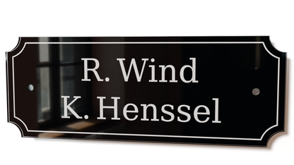 Acrylglas Türschild mit Namen – Hochglänzend, edles Design, witterungsbeständig, individuell gestaltbar - 60-300-017
