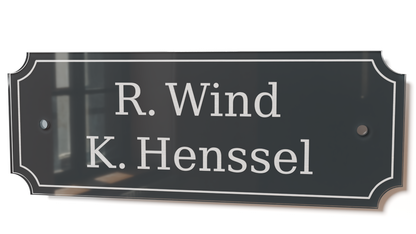 Acrylglas Türschild mit Namen – Hochglänzend, edles Design, witterungsbeständig, individuell gestaltbar - 60-300-017