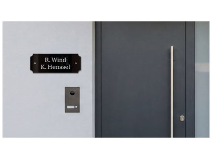 Acrylglas Türschild mit Namen – Hochglänzend, edles Design, witterungsbeständig, individuell gestaltbar - 60-300-017
