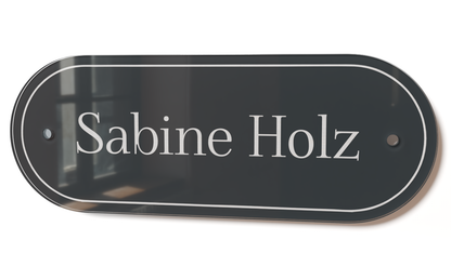 Acrylglas Türschild mit Namen – Hochglänzend, edles Design, witterungsbeständig, individuell gestaltbar - 60-300-018