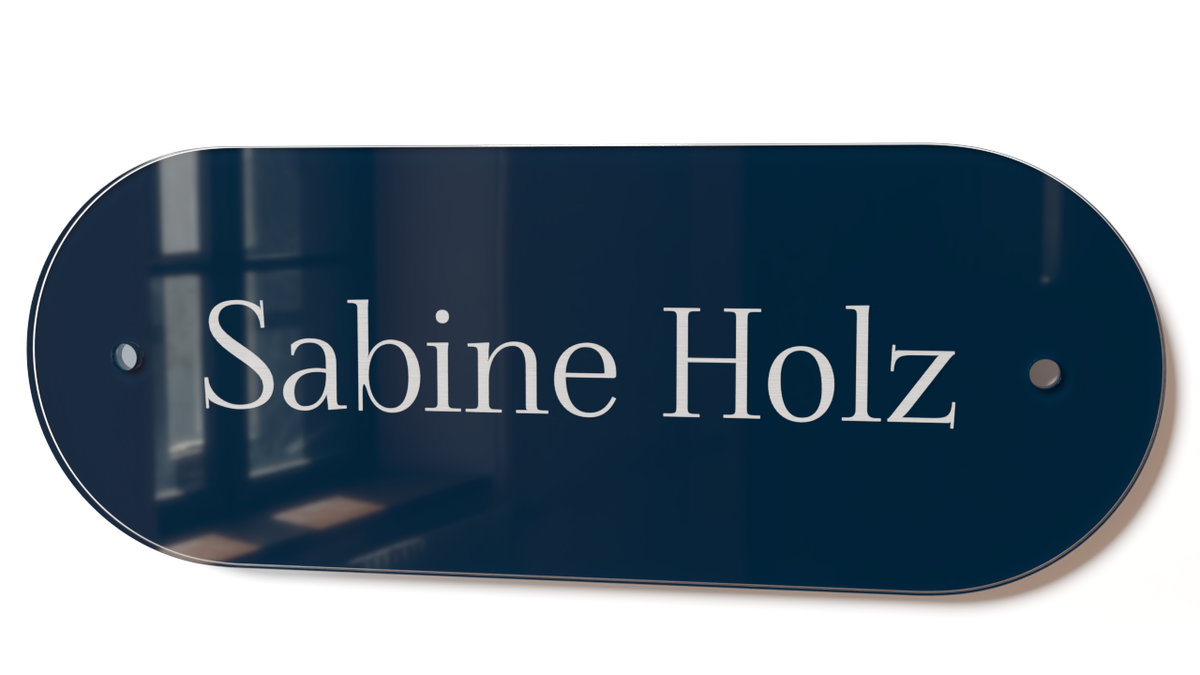 Acrylglas Türschild mit Namen – Hochglänzend, edles Design, witterungsbeständig, individuell gestaltbar - 60-300-018