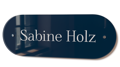 Acrylglas Türschild mit Namen – Hochglänzend, edles Design, witterungsbeständig, individuell gestaltbar - 60-300-018