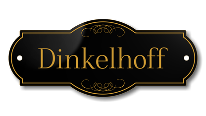 Türschild, Briefkastenschild, Klingelschild, Acrylverbund, Oberfläche Gold gebürstet, Edelstahl gebürstet oder schwarz glänzend - 70-300-001