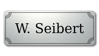Türschild, Briefkastenschild, Klingelschild, Acrylverbund, Oberfläche Gold gebürstet, Edelstahl gebürstet oder schwarz glänzend - 70-300-004