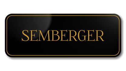 Türschild, Briefkastenschild, Klingelschild, Acrylverbund, Oberfläche Gold gebürstet, Edelstahl gebürstet oder schwarz glänzend - 70-300-005