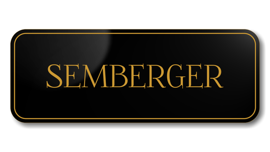 Türschild, Briefkastenschild, Klingelschild, Acrylverbund, Oberfläche Gold gebürstet, Edelstahl gebürstet oder schwarz glänzend - 70-300-005