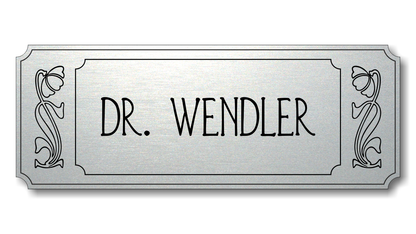 Türschild, Briefkastenschild, Klingelschild, Acrylverbund, Oberfläche Gold gebürstet, Edelstahl gebürstet oder schwarz glänzend - 70-300-007