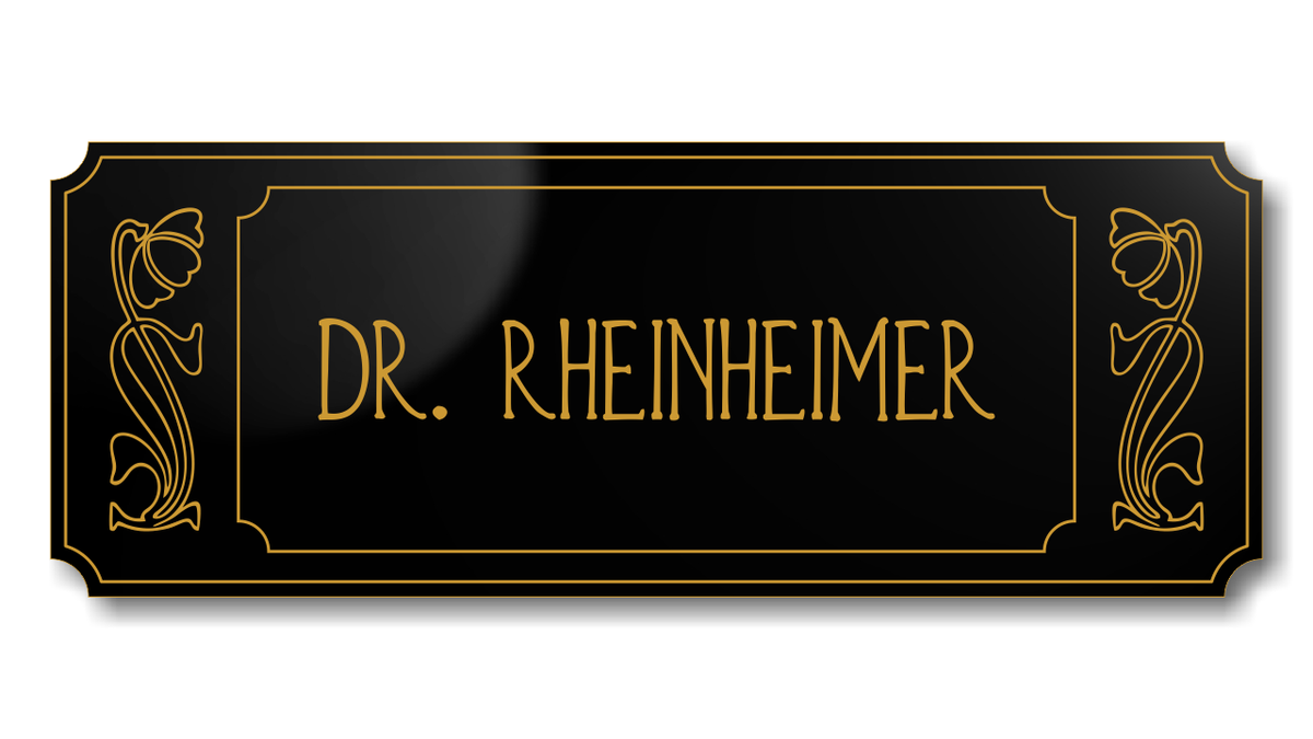 Türschild, Briefkastenschild, Klingelschild, Acrylverbund, Oberfläche Gold gebürstet, Edelstahl gebürstet oder schwarz glänzend - 70-300-007
