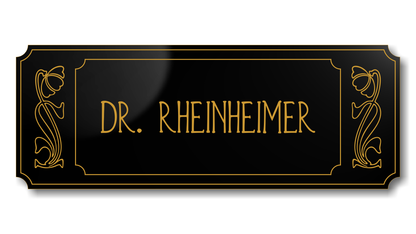 Türschild, Briefkastenschild, Klingelschild, Acrylverbund, Oberfläche Gold gebürstet, Edelstahl gebürstet oder schwarz glänzend - 70-300-007