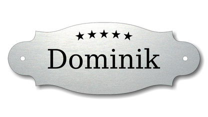 Türschild, Briefkastenschild, Klingelschild, Acrylverbund, Oberfläche Gold gebürstet, Edelstahl gebürstet oder schwarz glänzend - 70-300-012