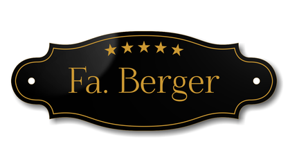 Türschild, Briefkastenschild, Klingelschild, Acrylverbund, Oberfläche Gold gebürstet, Edelstahl gebürstet oder schwarz glänzend - 70-300-012