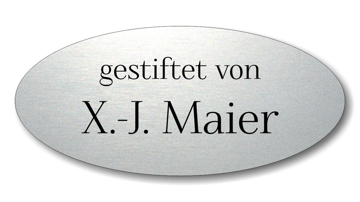 Türschild, Briefkastenschild, Klingelschild, Acrylverbund, Oberfläche Gold gebürstet, Edelstahl gebürstet oder schwarz glänzend - 70-300-013