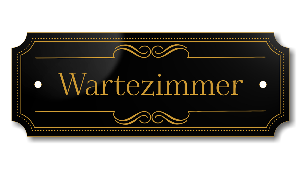 Türschild, Briefkastenschild, Klingelschild, Acrylverbund, Oberfläche Gold gebürstet, Edelstahl gebürstet oder schwarz glänzend - 70-300-014