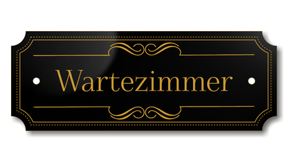 Türschild, Briefkastenschild, Klingelschild, Acrylverbund, Oberfläche Gold gebürstet, Edelstahl gebürstet oder schwarz glänzend - 70-300-014