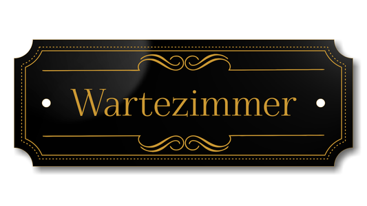 Türschild, Briefkastenschild, Klingelschild, Acrylverbund, Oberfläche Gold gebürstet, Edelstahl gebürstet oder schwarz glänzend - 70-300-014