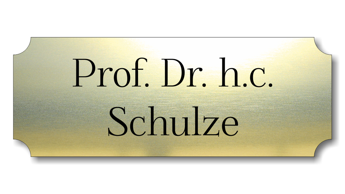 Türschild, Briefkastenschild, Klingelschild, Acrylverbund, Oberfläche Gold gebürstet, Edelstahl gebürstet oder schwarz glänzend - 70-300-017