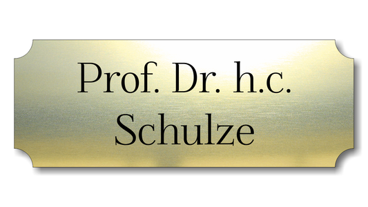 Türschild, Briefkastenschild, Klingelschild, Acrylverbund, Oberfläche Gold gebürstet, Edelstahl gebürstet oder schwarz glänzend - 70-300-017
