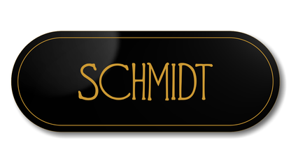 Türschild, Briefkastenschild, Klingelschild, Acrylverbund, Oberfläche Gold gebürstet, Edelstahl gebürstet oder schwarz glänzend - 70-300-018